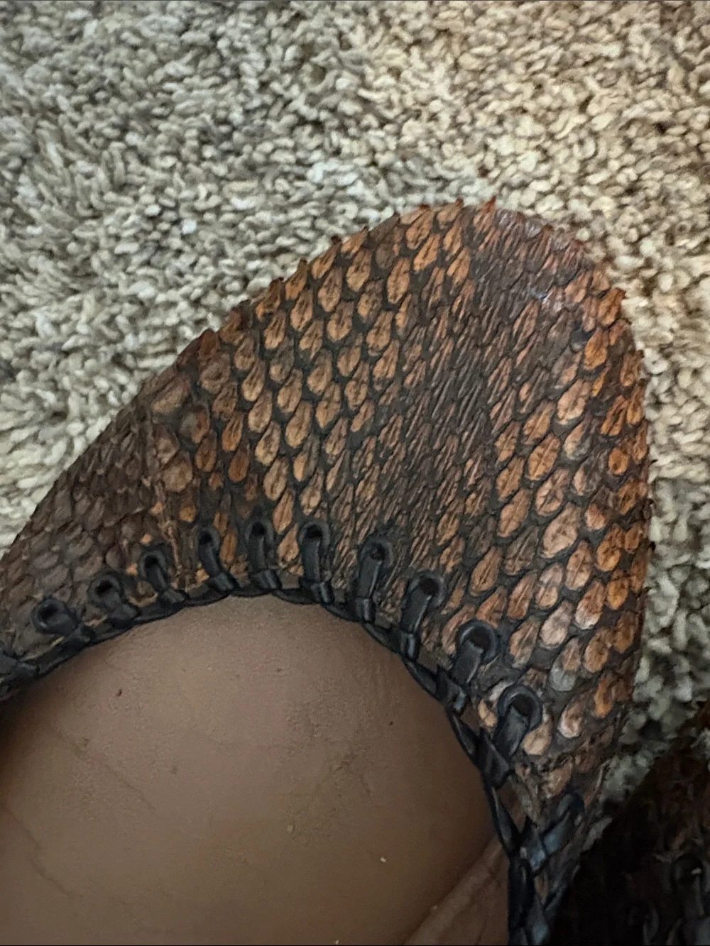 Sigerson Morrison Brown Woven Leather Ballet Flats